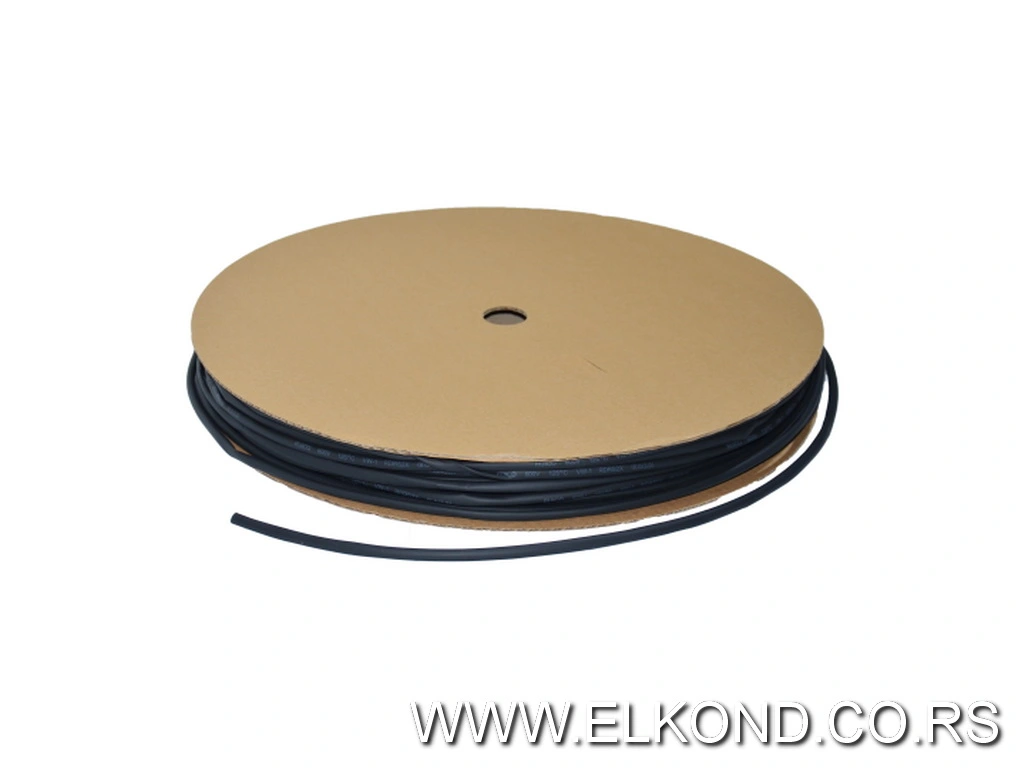 Termoskupljajući bužir 6/3mm crni